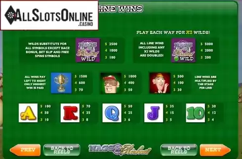 Screen9. Nags to Riches from Ash Gaming