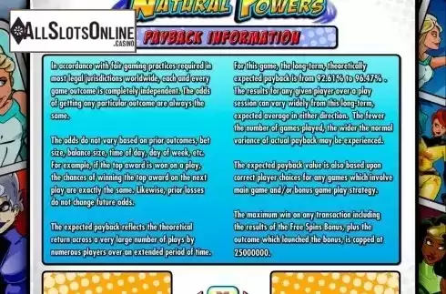 Screen8. Natural Powers from IGT
