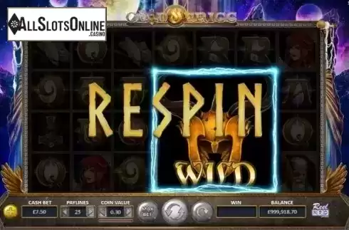 Respin Feature. Odin and Frigg from ReelNRG
