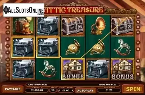 Win Screen 1. Attic Treasure from Sigma Gaming