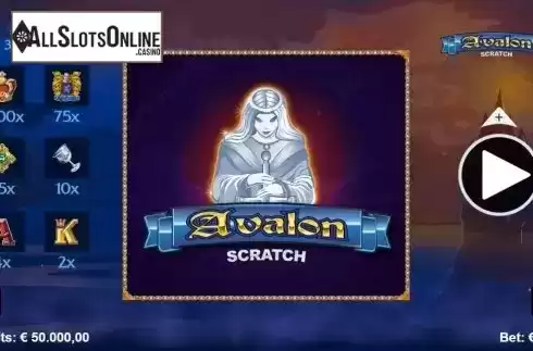 Game Screen 1. Avalon Scratch from Microgaming