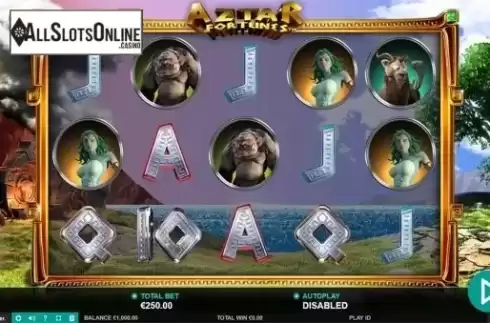 Reels screen. Aztar Fortunes from Leander Games