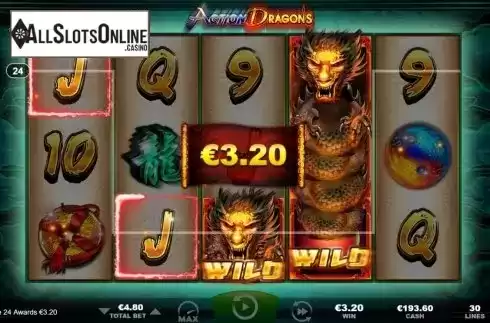 Win Screen 4. Action Dragons from Ainsworth