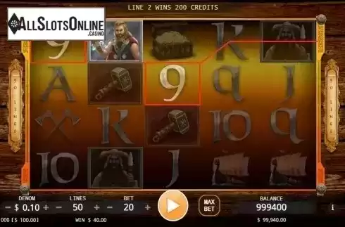 Win screen. Age of Vikings from KA Gaming