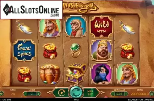 Reel Screen. Ali Baba's Gold from Leap Gaming
