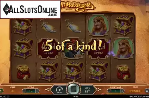 Win Screen 4. Ali Baba's Gold from Leap Gaming