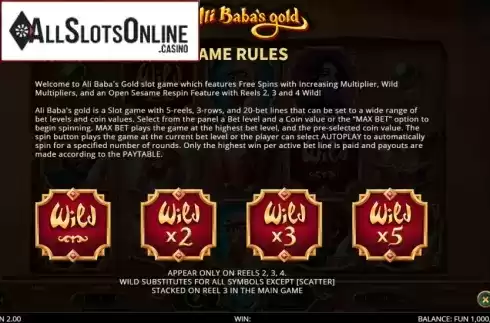 Info. Ali Baba's Gold from Leap Gaming
