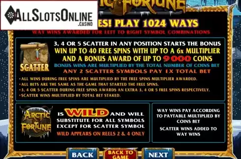 Screen2. Arctic Fortune from Microgaming