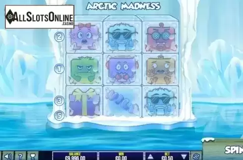 Game Workflow screen. Arctic Madness from Pariplay