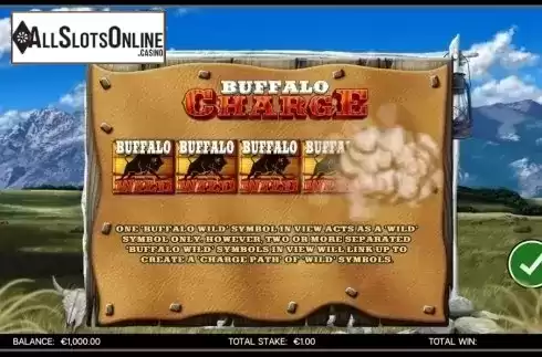 Start Screen. Buffalo Charge from CORE Gaming
