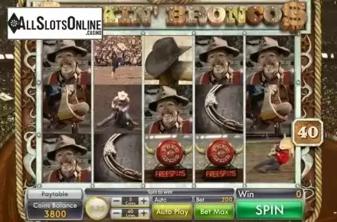 Game Workflow screen. Buckin' Broncos from Genii