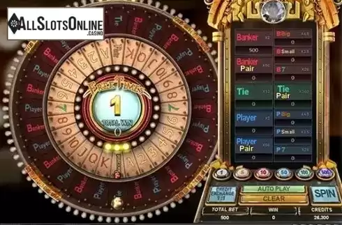 Game Screen. Baccarat Wheel from esball