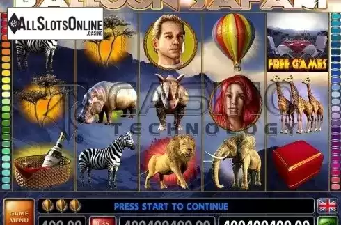 Screen3. Balloon Safari from Casino Technology