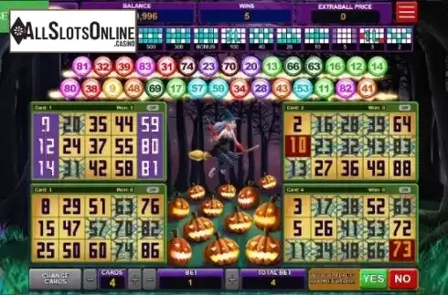 Win Screen. Bingo Bruxaria from Caleta Gaming