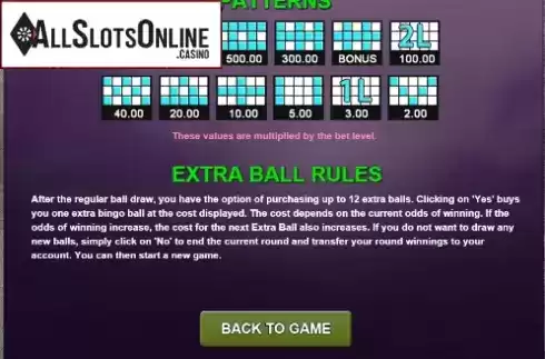 Extra Screen. Bingo Bruxaria from Caleta Gaming