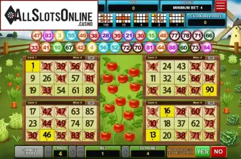 Win Screen. Bingo Hortinha from Caleta Gaming