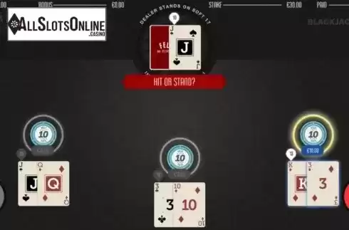 Game Screen 1. Blackjack Plus from Felt