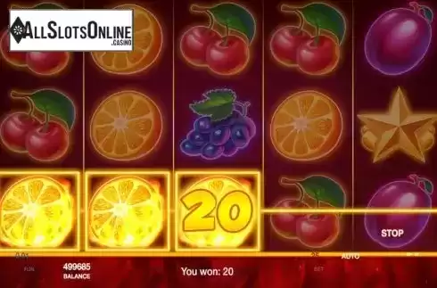 Win Screen 2. Blazing Fruits from InBet Games