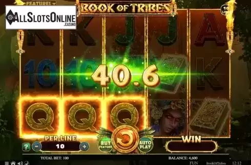 Win Screen. Book Of Tribes from Spinomenal