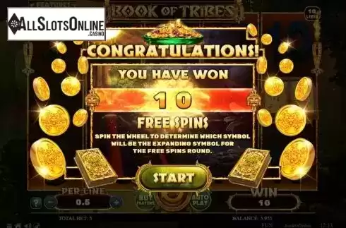 Free Spins 1. Book Of Tribes from Spinomenal