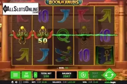 Win Screen 2. Book of Anubis from StakeLogic