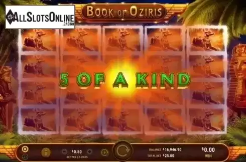 Win Screen 2. Book of Oziris from GameArt