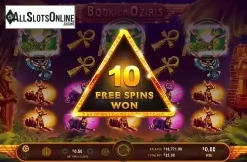 Free Spins 1. Book of Oziris from GameArt