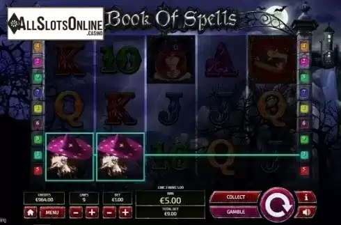 Win Screen . Book of Spells (Tom Horn Gaming) from Tom Horn Gaming