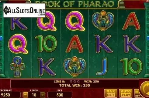 Win Screen 3. Book of Pharao from Amatic Industries