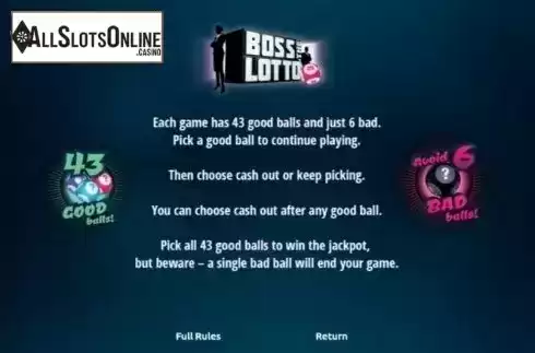 Rules. Boss The Lotto from gamevy