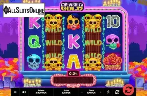 Win Screen. Calaveras Gold from Mighty Finger