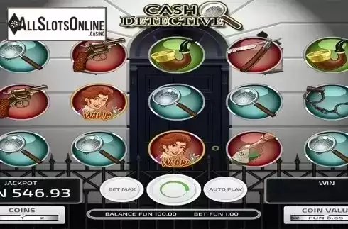 Reels screen. Cash Detective from Concept Gaming