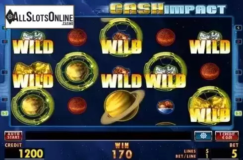 Wild Win screen. Cash Impact HD from Merkur