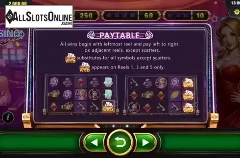 Paytable. Casino Tycoon from Dream Tech
