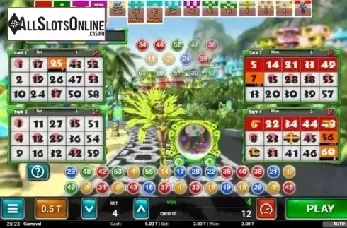 Game Screen 2. Carnaval Bingo from MGA