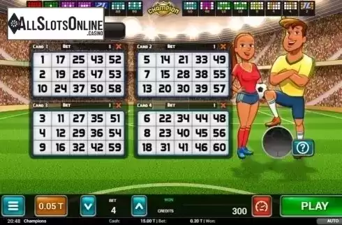 Game Screen 1. Champion Bingo from MGA