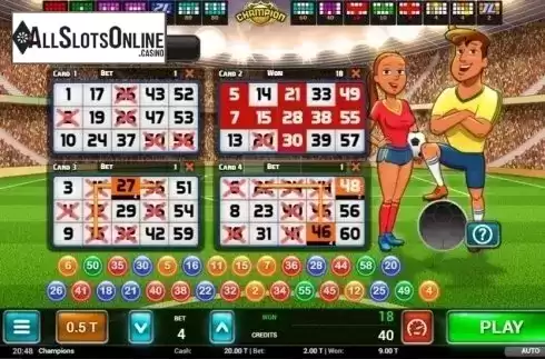 Game Screen 2. Champion Bingo from MGA