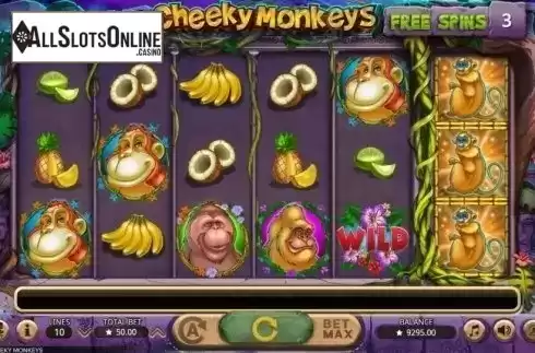 Free Spins. Cheeky Monkeys from Booming Games