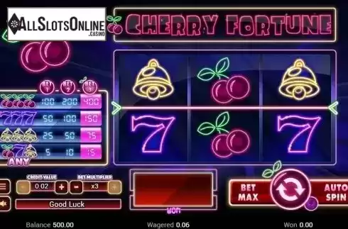 Reel screen. Cherry Fortune from Swintt