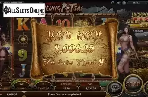 Free Spins Win Screen 2. Cheung Po Tsai from SimplePlay