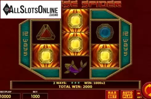 Win Screen. Chinese Spider from Amatic Industries