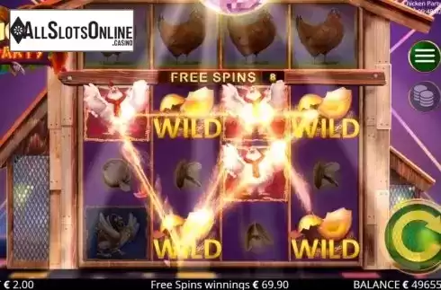 Free Spins 3. Chicken Party from Booming Games