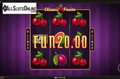 Win Screen . Classic Fruits from 1X2gaming