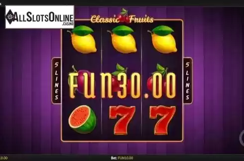 Win Screen 2. Classic Fruits from 1X2gaming