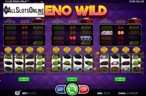 Win Screen. Club Reno Wild from Betsson Group