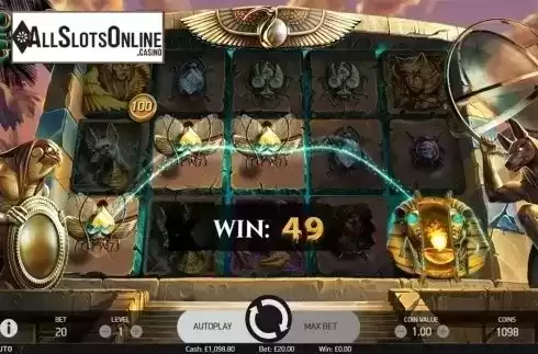 Win screen. Coins of Egypt from NetEnt