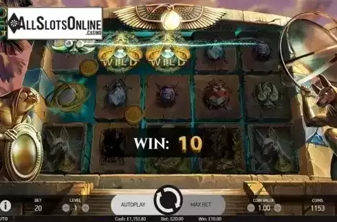 Wild win screen. Coins of Egypt from NetEnt