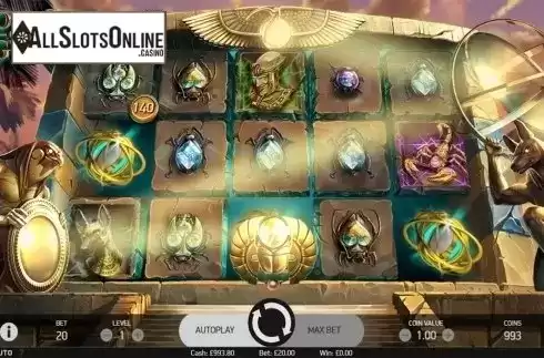 Scatter win screen. Coins of Egypt from NetEnt