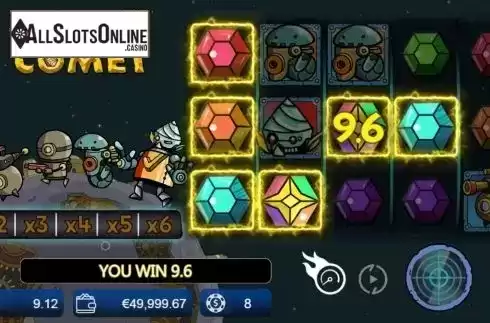 Win screen. Comet Treasure from Manna Play