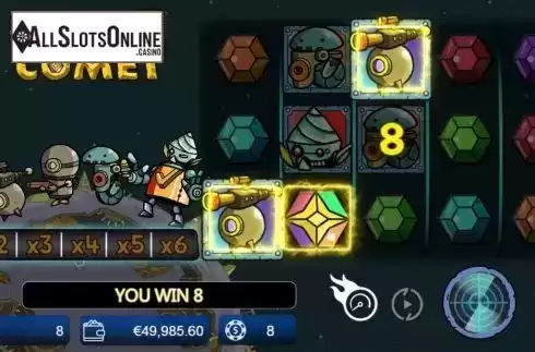 Win screen 2. Comet Treasure from Manna Play